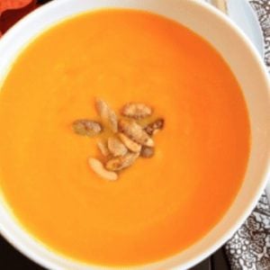Carrot Ginger Soup with Coconut Milk