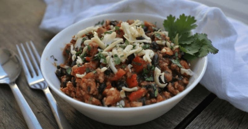 Chicken Chili with Black Beans & Monterey Jack Cheese