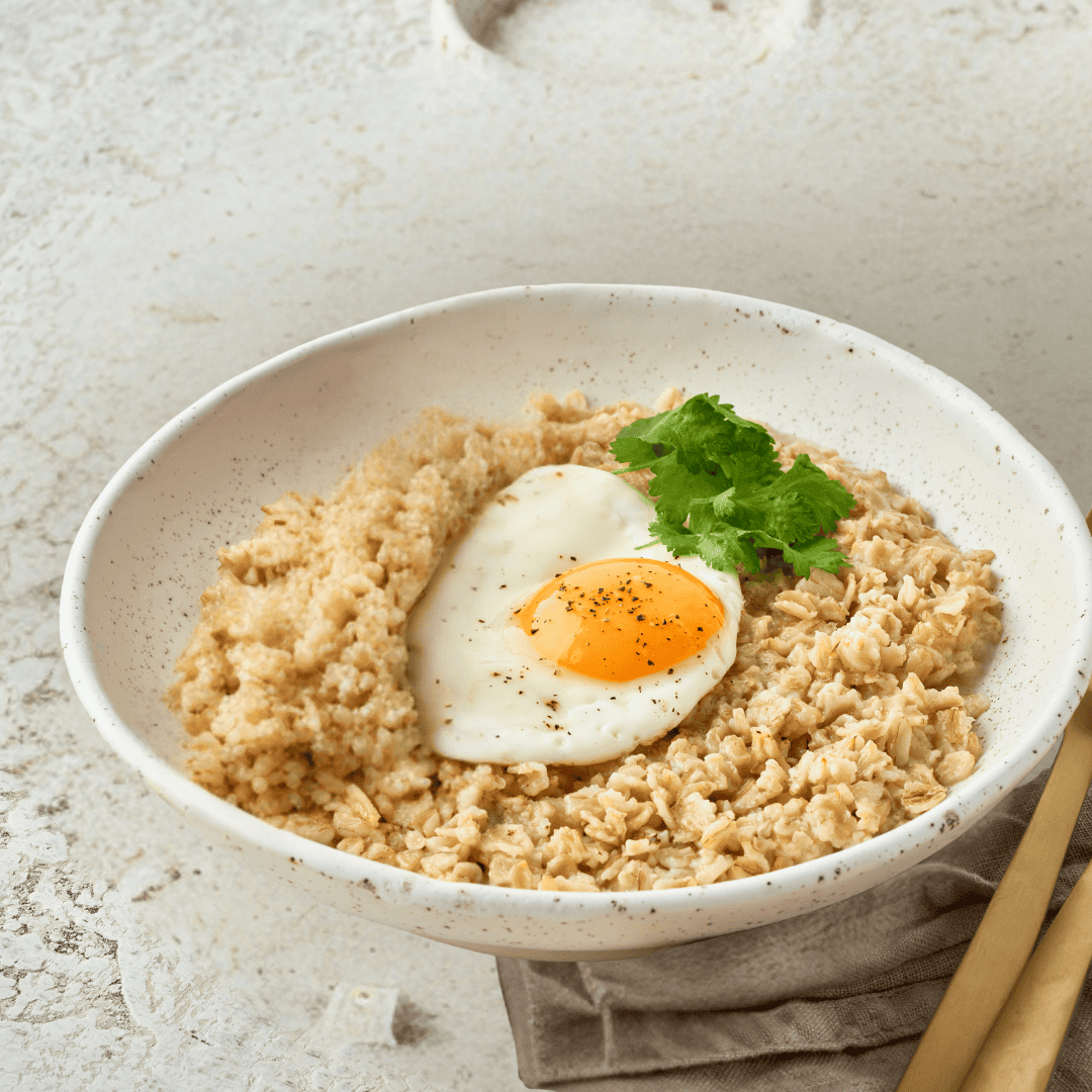 Savory Egg &amp; Oatmeal Bowl - Deliciously Better Plant Protein