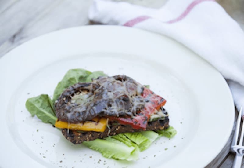Open-Faced Grilled Vegetable Melt - Delicious and Colorful