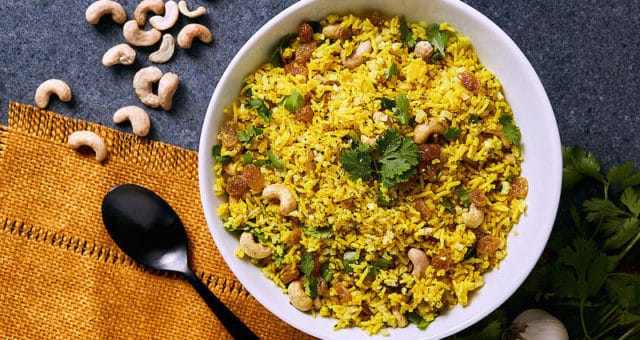 Golden Rice and Cauliflower Pilaf : The Better Nutrition Program