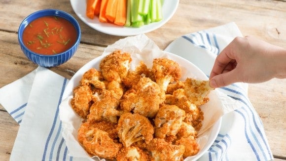 Spicy Vegan Crispy Cauliflower Bites : The Better Nutrition Program