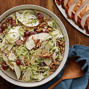 a healthy holiday Brussels Sprouts salad