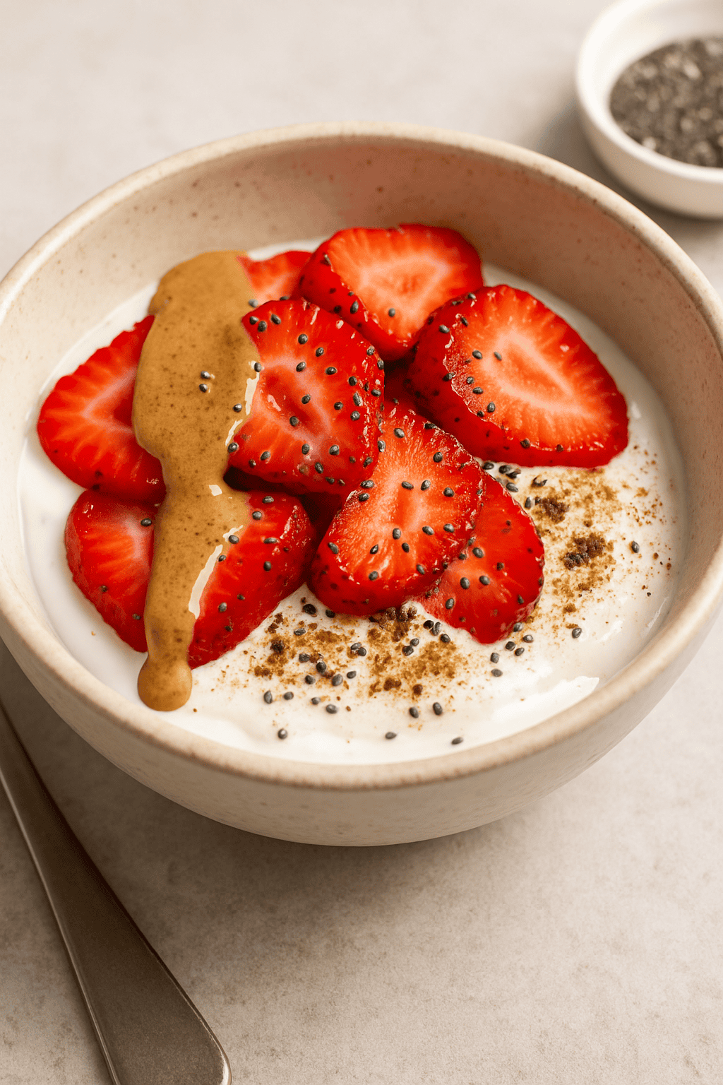 Strawberry Nutty Yogurt Bowl